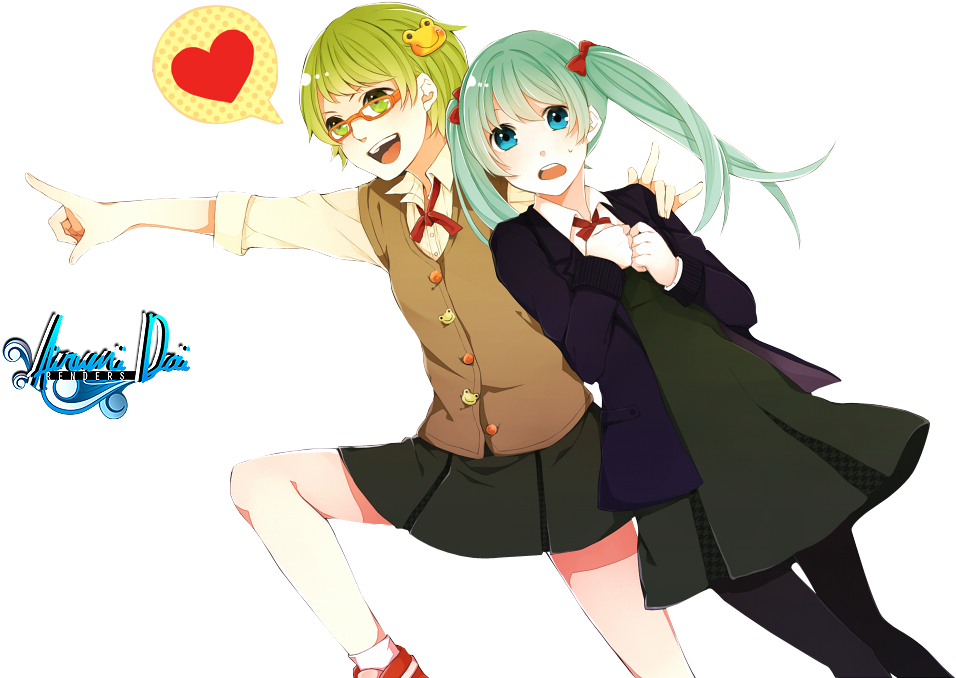 Miku & Gumi - Piapro (971x720), Png Download
