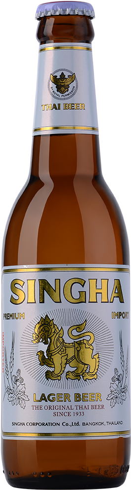 Singha Bottles 24 X 33cl - Beer (652x1060), Png Download