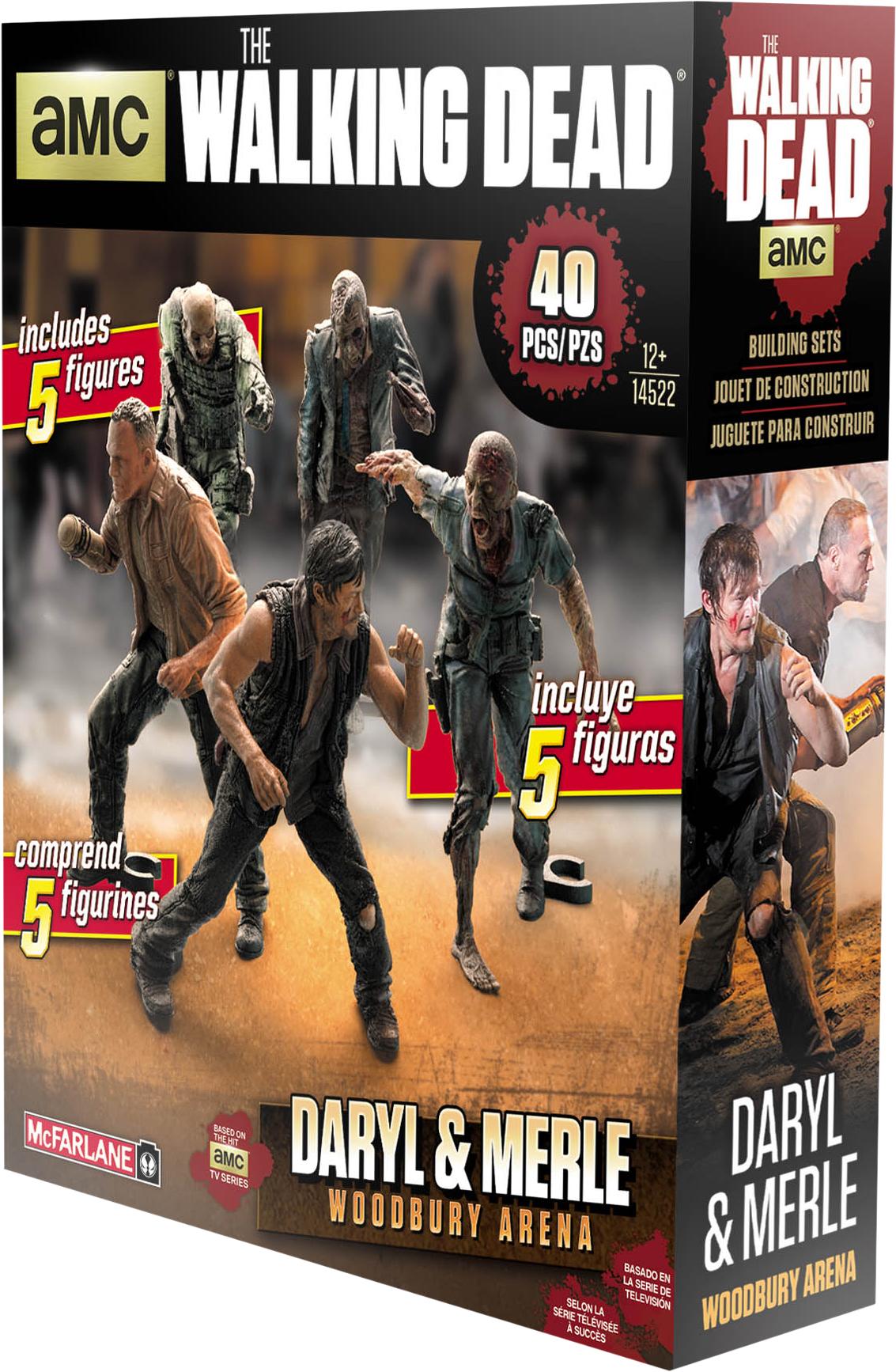 Daryl And Merle Woodbury Arena Building Set Action - Walking Dead Mcfarlane Building Sets Daryl (1220x1784), Png Download