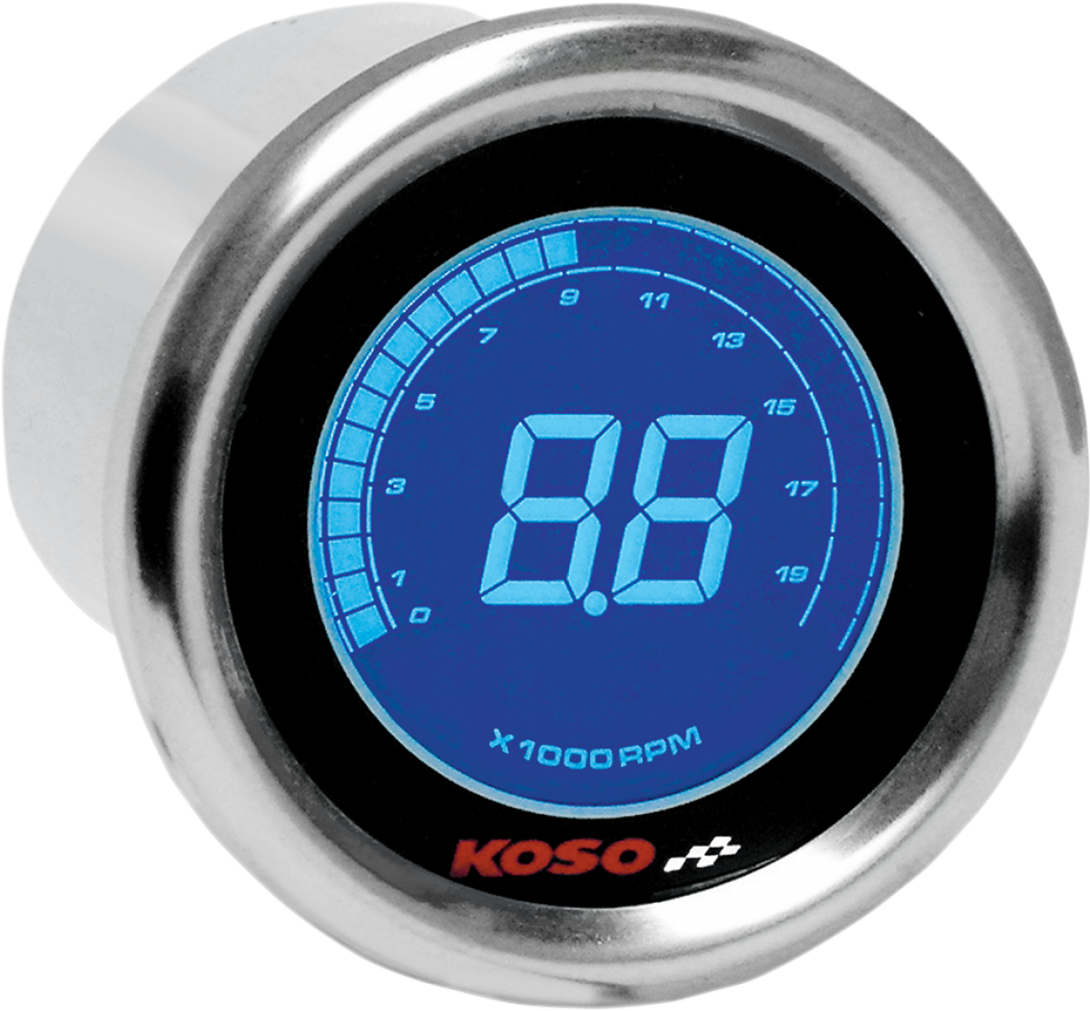 Koso Dl-01r Tachometer Lcd Display With Blue Backlight (1200x1200), Png Download