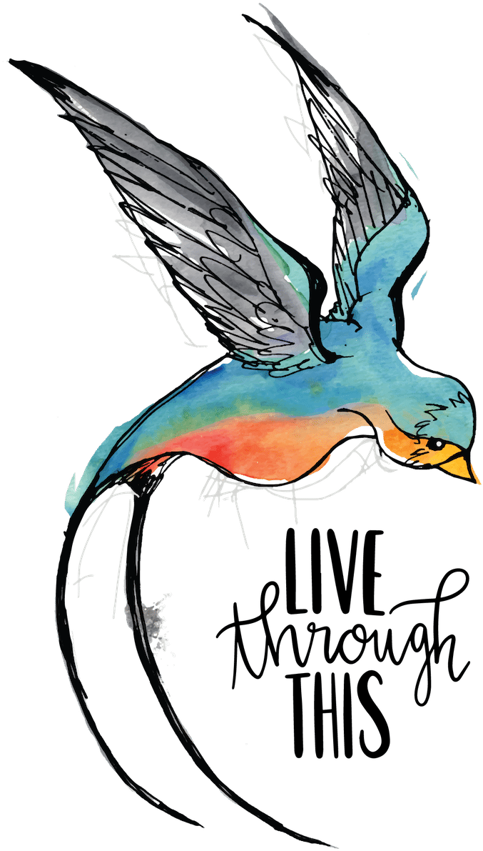 Live Through This Is Dedicated To The Lives Of So Many - Happy Tuesday Bird Pink (768x1280), Png Download