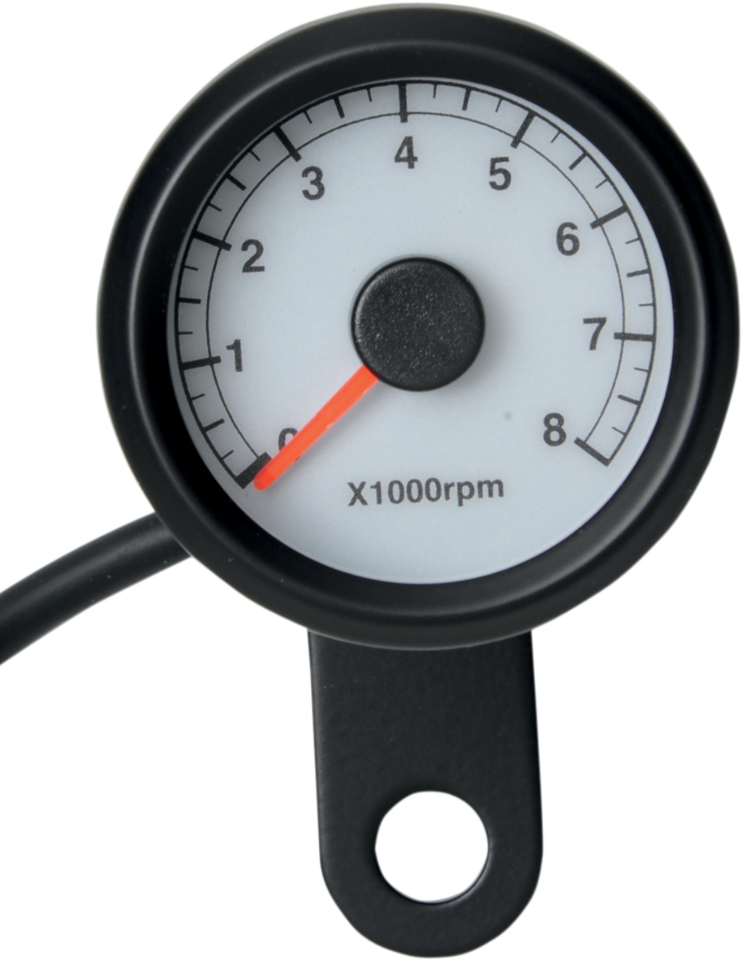 Drag Specialties Black White Face 1 7/8" Electronic - Drag Specialties 1 7/8" Matte Black Electronic Tachometer (742x960), Png Download