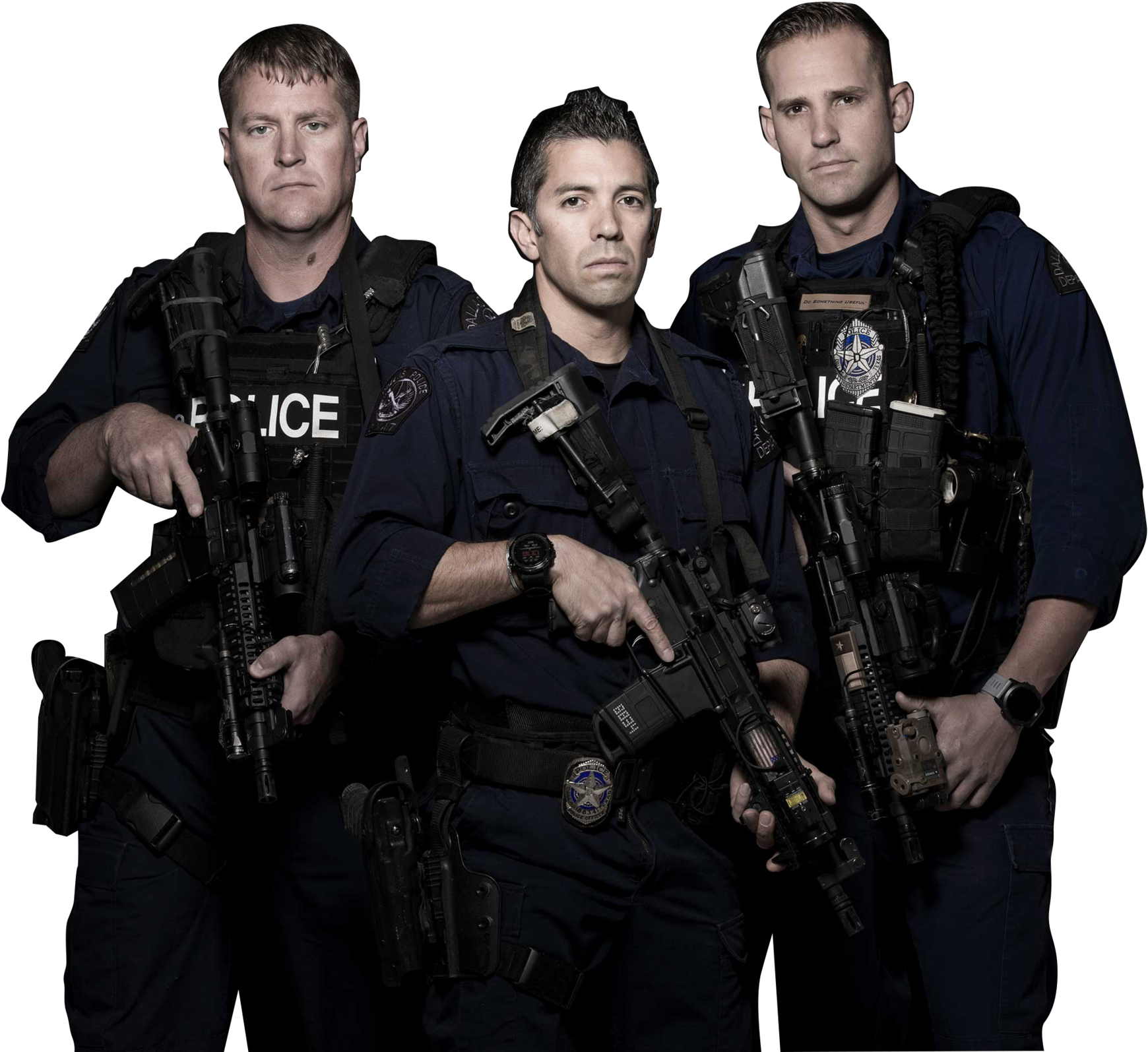 The Three Amigos - Dallas Swat (1800x1701), Png Download