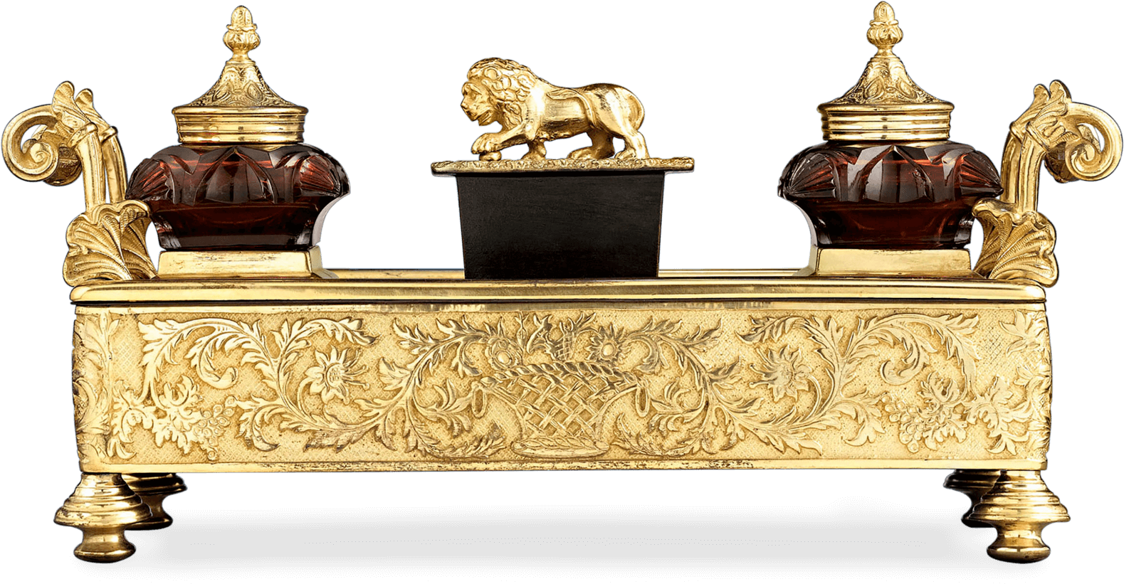 Gothic-style Regency Inkwell - Antique (1750x1400), Png Download