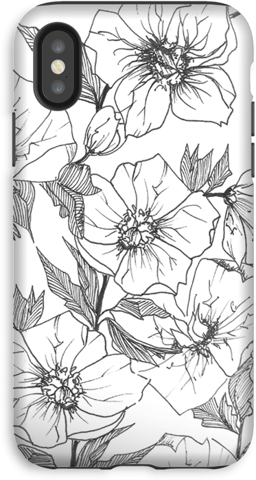 Winter Flowers Case Iphone Xs Tough - Mobile Phone Case (500x800), Png Download