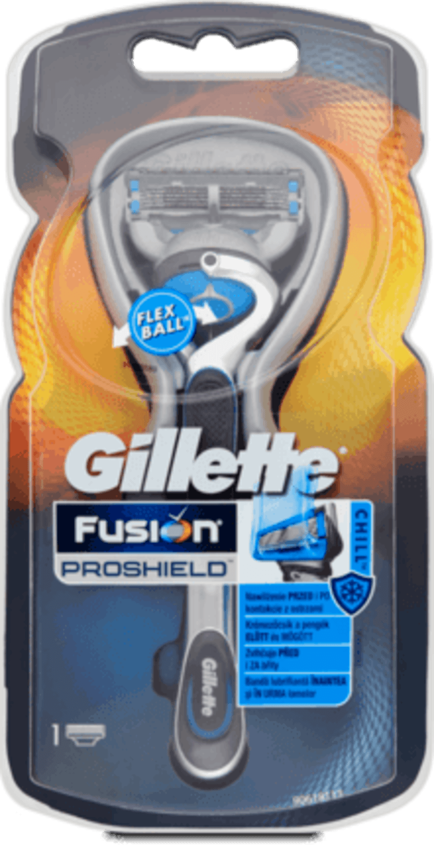 Gillette Fusion Proshield Chill Pánský Holicí Strojek, - Gillette - Fusion Proshield Razor + 1 Bade For Men (884x1720), Png Download