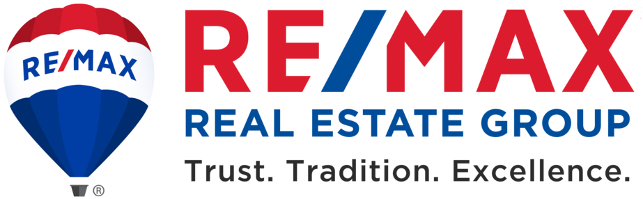Remax Office Logo With Balloon And Tagline - Remax Real Estate Group (1000x357), Png Download