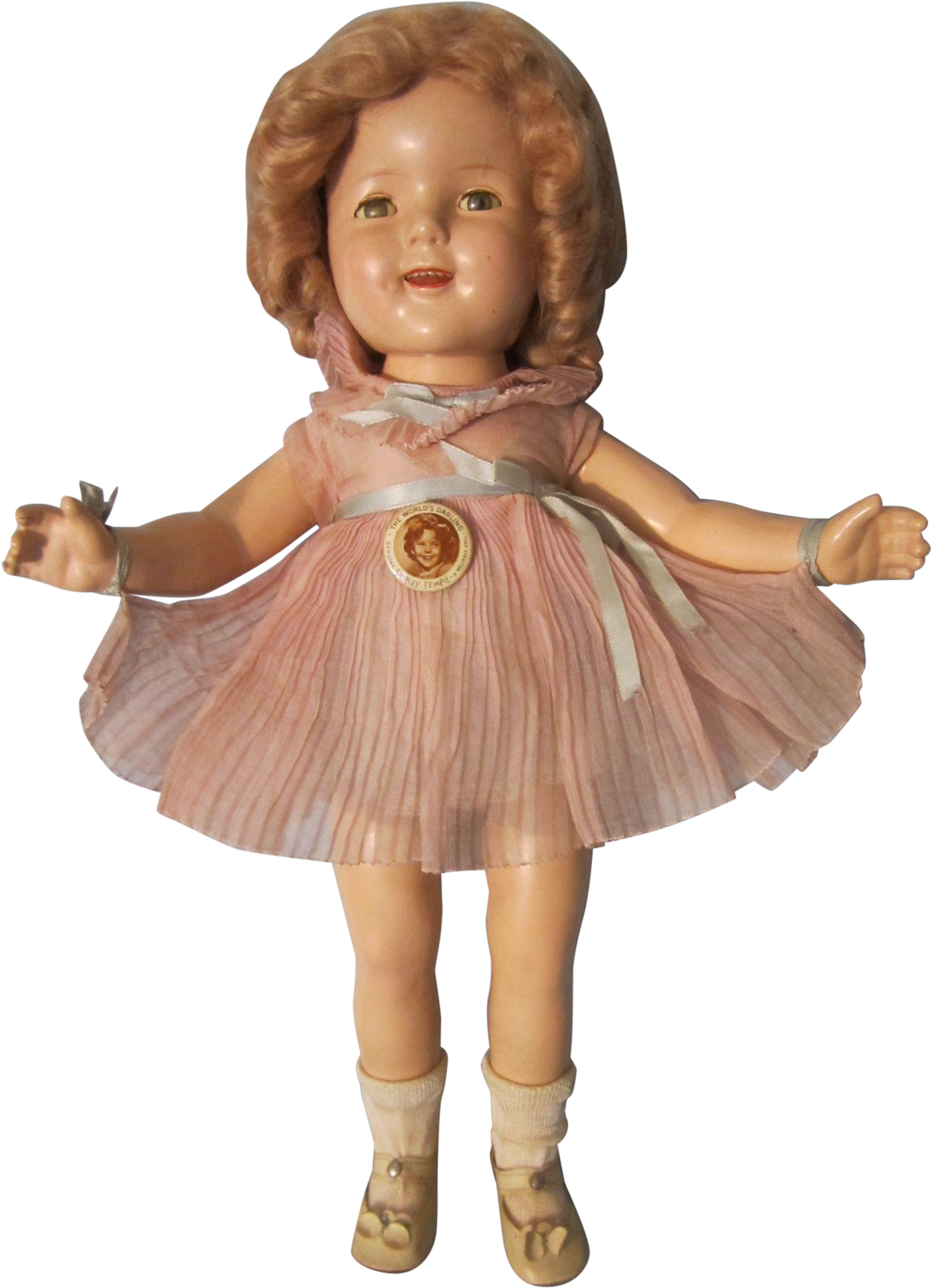Vintage Ideal 18' Composition Shirley Temple Doll - Doll (1938x1938), Png Download