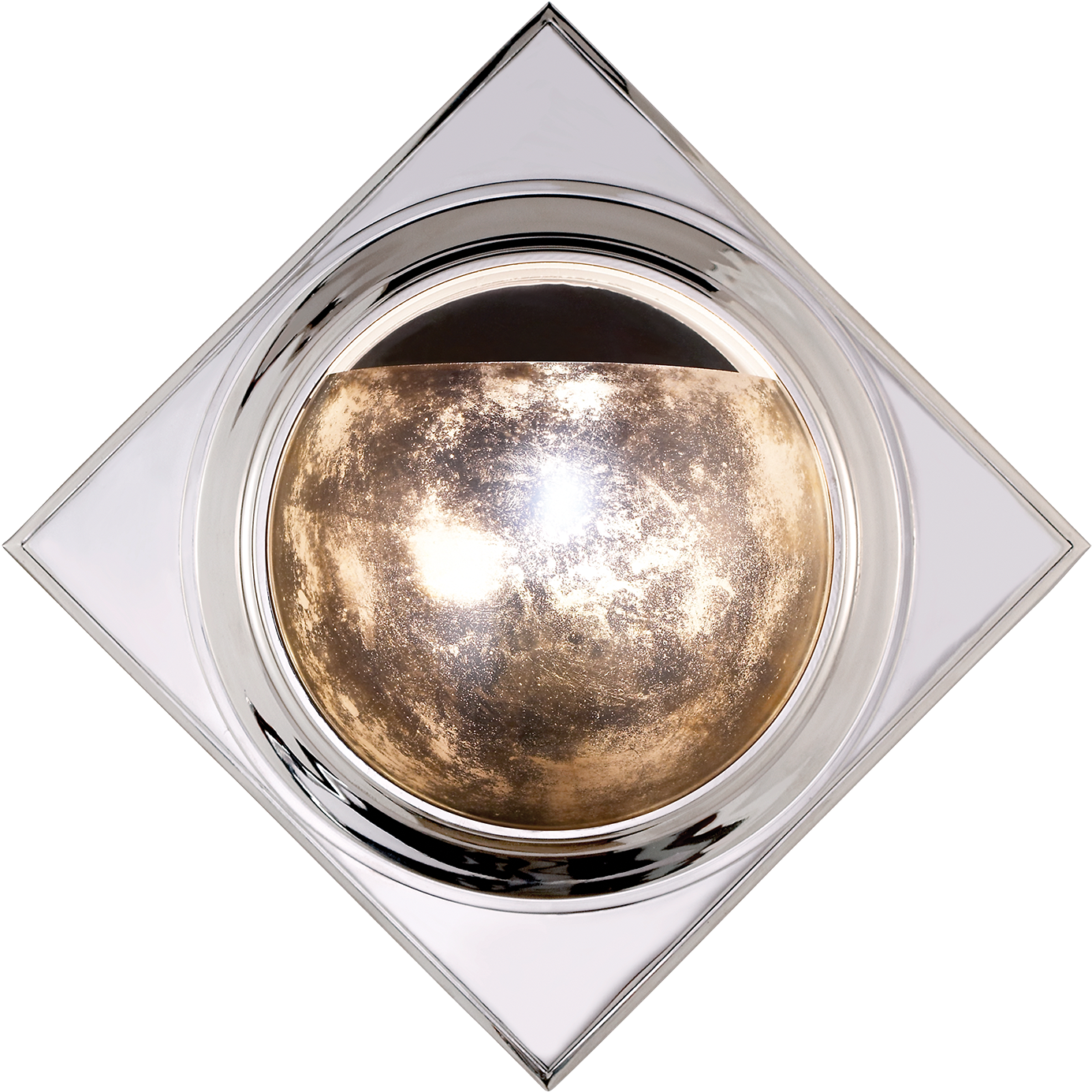 Venice Sconce In Polished Nickel With Antique Mirror (1440x1440), Png Download