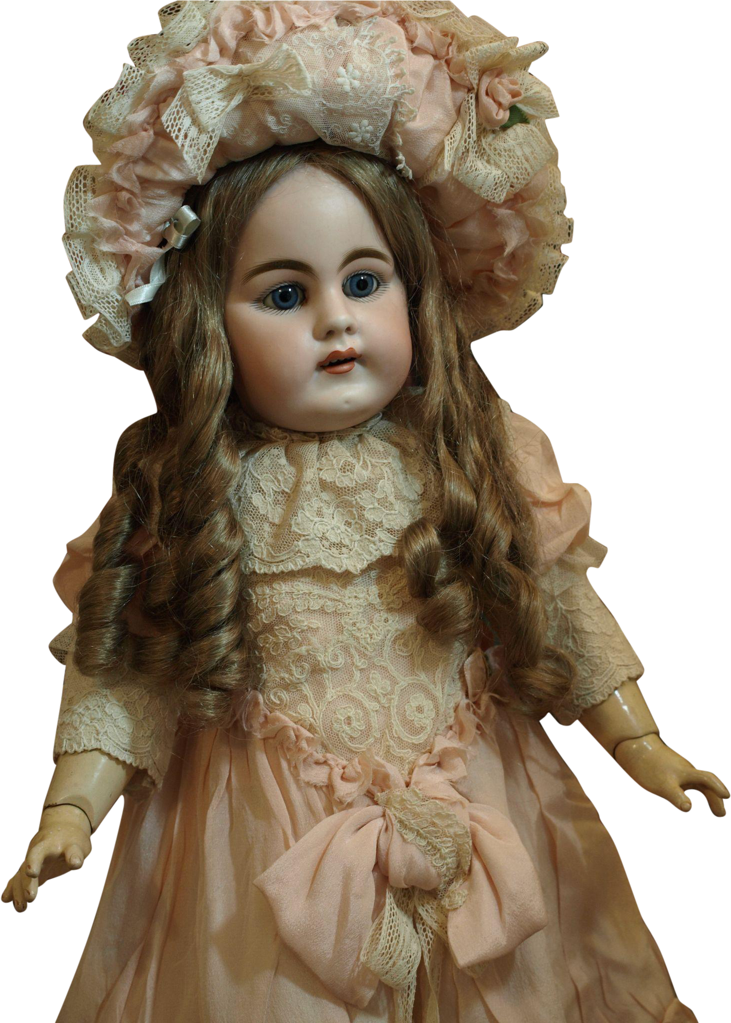 Gorgeous Antique German Kestner Doll In A Silk Couture - Costume (2048x2048), Png Download