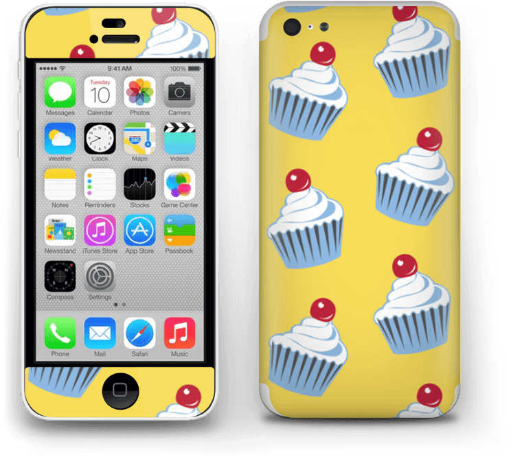 Cute Small Cupcakes Skin Iphone 5c - Iphone 4s Vs Iphone 8 (800x729), Png Download