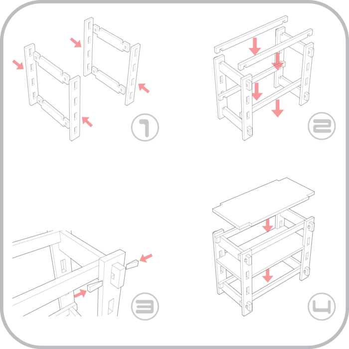 A Modulor Shelving System Using Japanese Joinery By - Drawer (700x700), Png Download