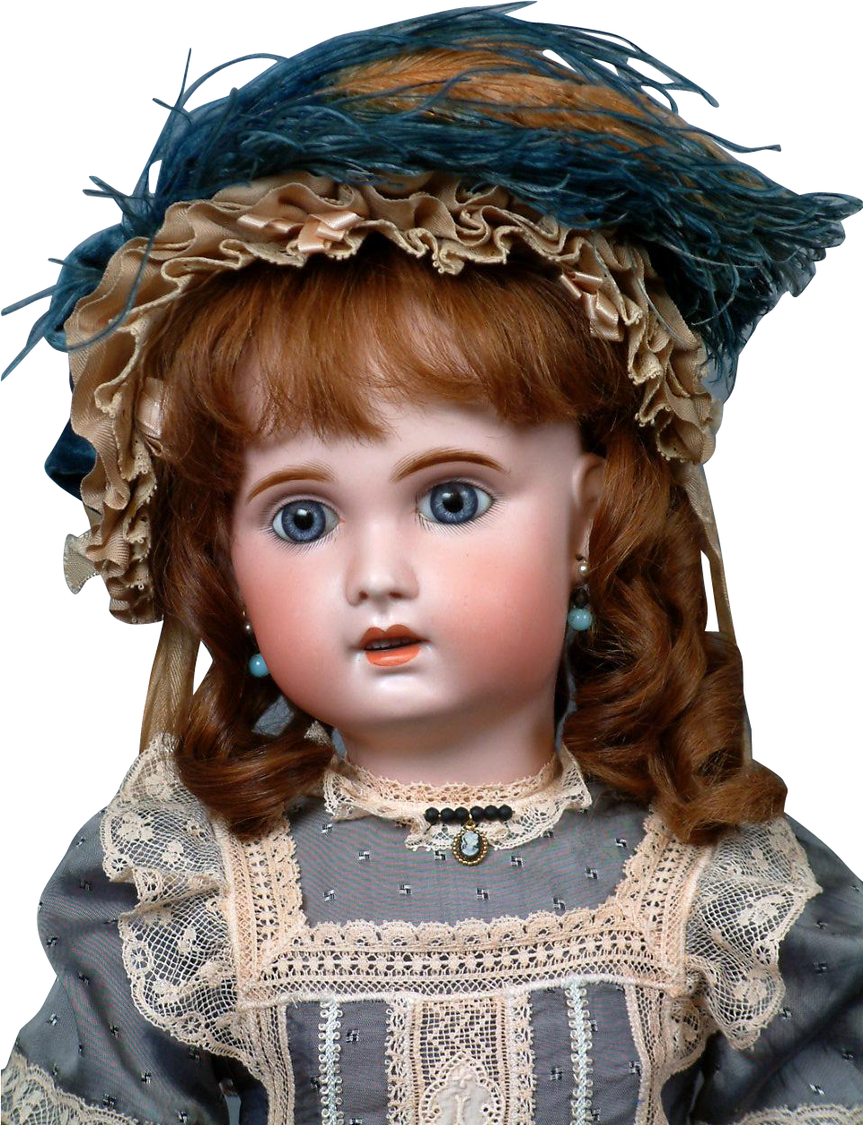 25" Sfbj Jumeau French Bebe Antique Doll In Pretty - Doll (1252x1252), Png Download