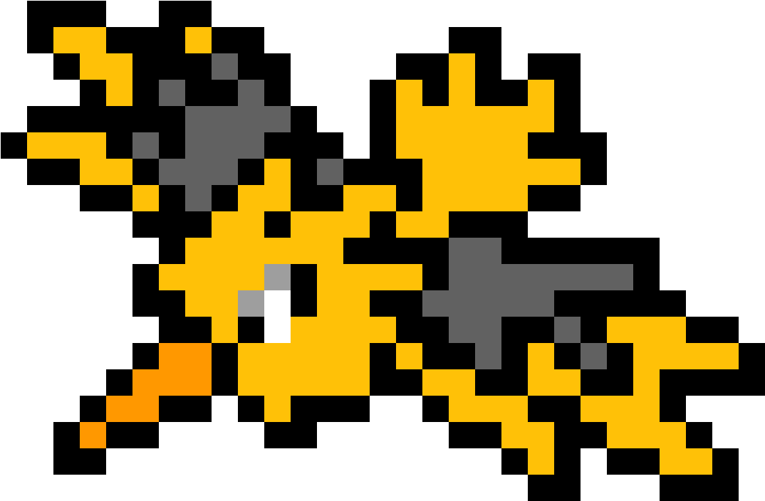 Pokemon Zapdos Pixel Art - Zapdos Pixel Art (1184x1184), Png Download