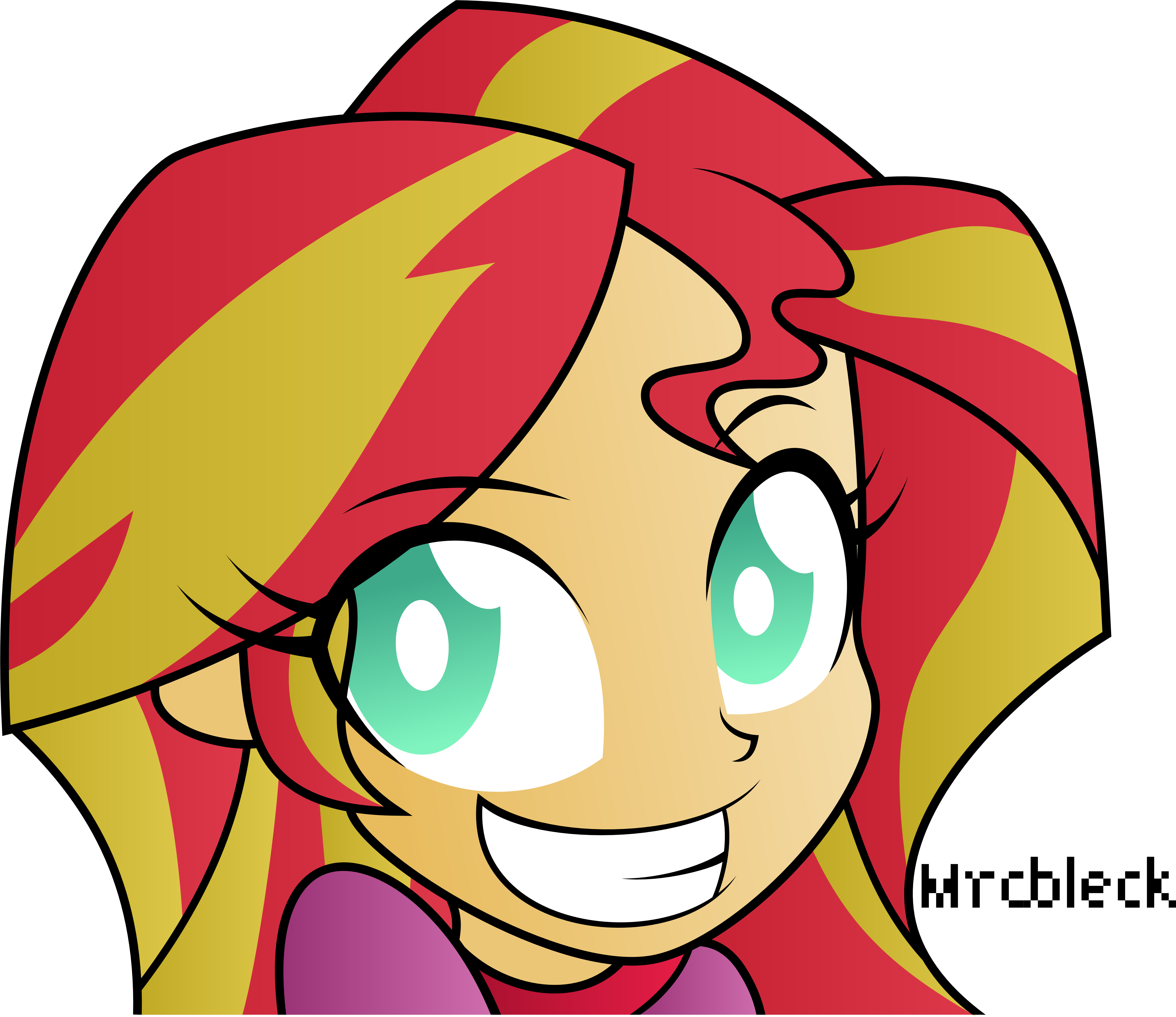 Big Smile By Mrcbleck Big Smile By Mrcbleck - Sunset Shimmer (5768x4991), Png Download