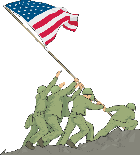 Memorial Day Parades & Events In The New York Metropolitan - Iwo Jima Clip Art (572x631), Png Download