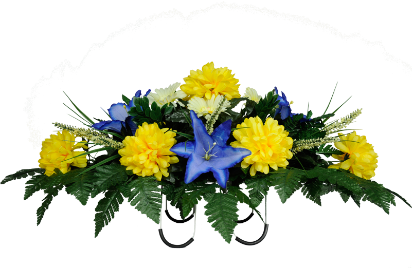Yellow Mums & Blue Stargazer Lily - Flower (800x800), Png Download