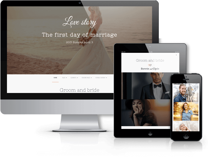 Love Story, Wedding Joomla Template - Template Joomla Wedding (800x600), Png Download
