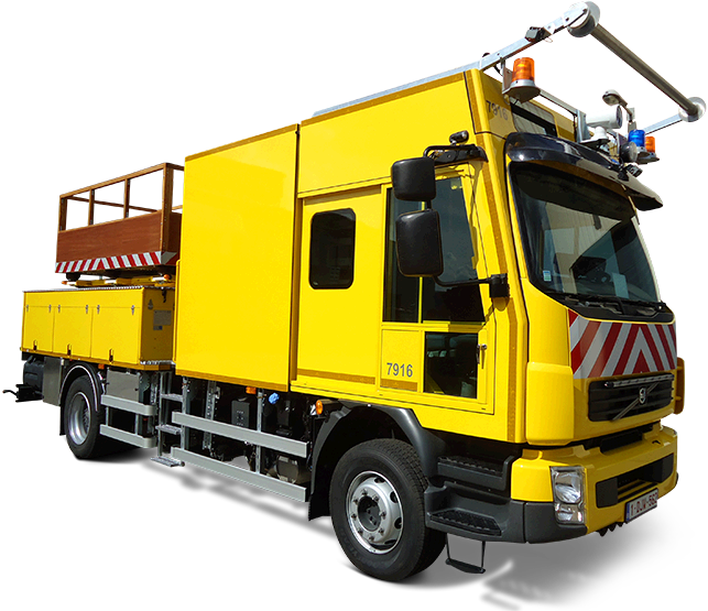 Hilton Scissor Lift With Lorry - Trailer Truck (643x555), Png Download