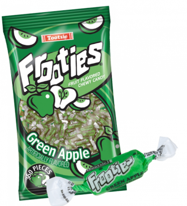 Tootsie Frooties Apple Bite Size Buy It At Nonstopsaving - Frooties Green Apple - 360 Piece Bag (600x660), Png Download