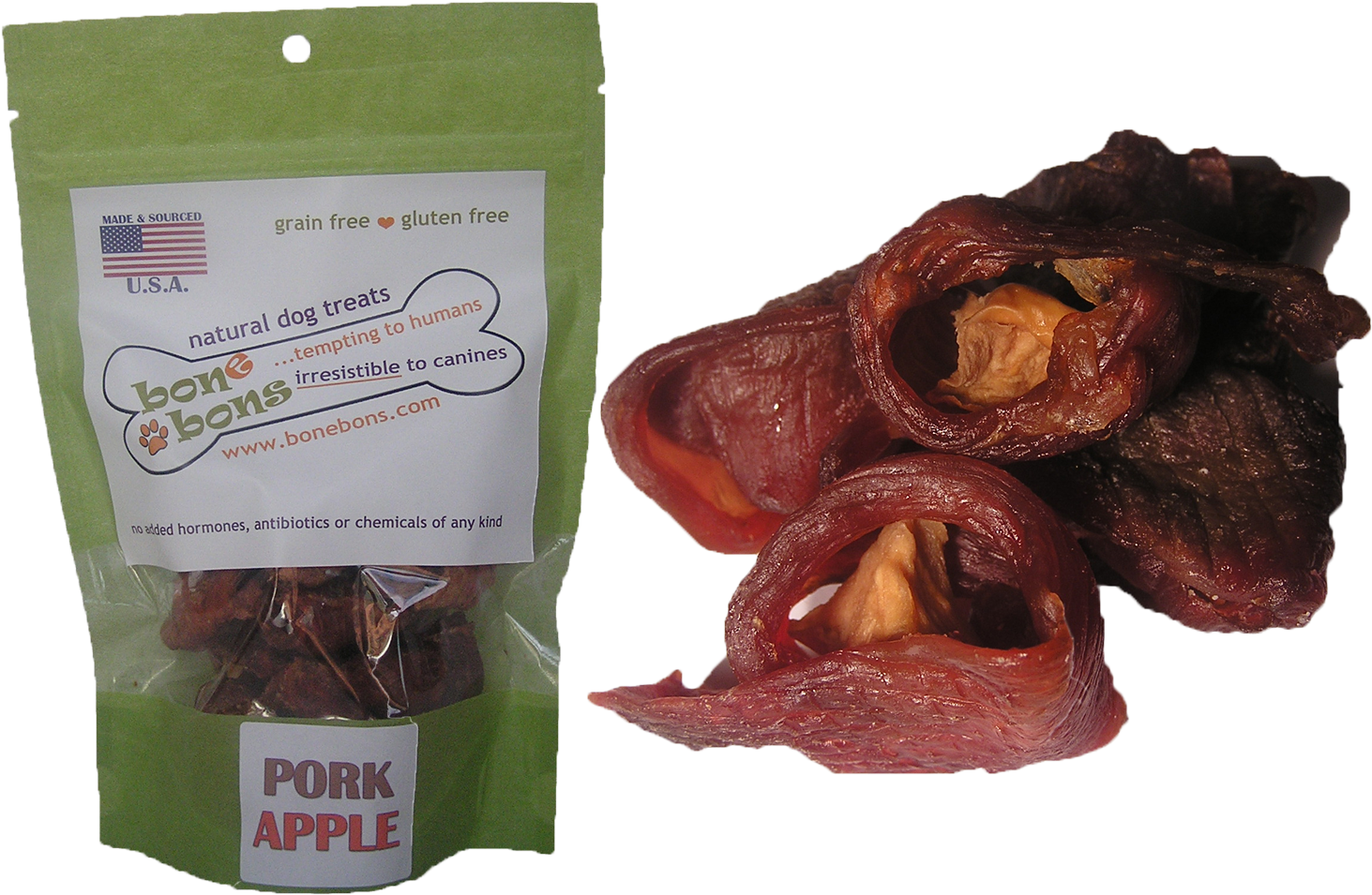 Pork Wrapped Apple Bites - Bone Bons Chicken Feet (1500x1000), Png Download