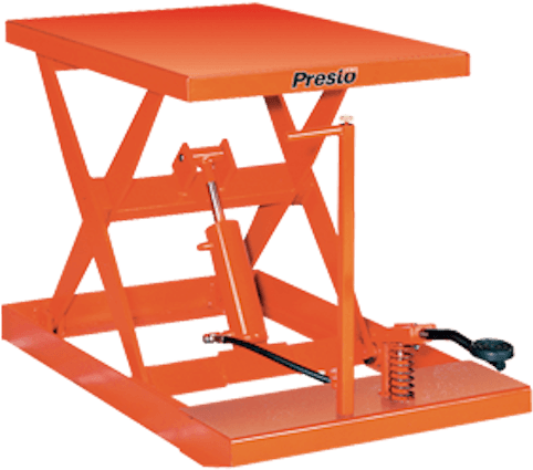 Presto Lifts Light Duty Manual Scissor Lift Table Wxf24 - Manual Scissor Lift (514x600), Png Download