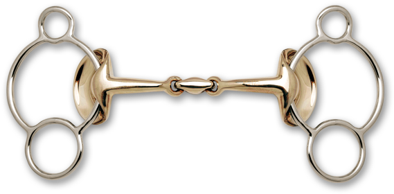 Stubben Golden Wings 3-ring Bit - Stubben Golden Wings 3 Ring Gag Bit (600x652), Png Download