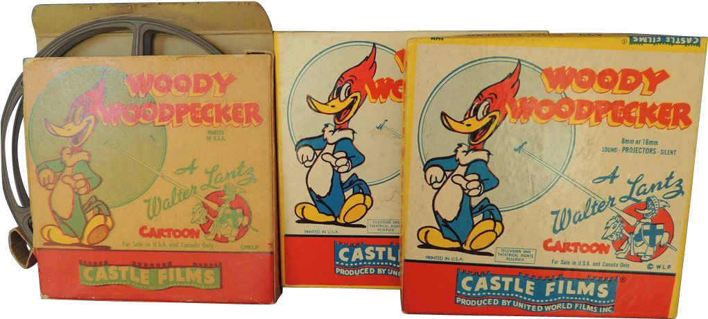 Vintage 8mm Castle Films Cartoon Movies Woody Woodpecker - Film (1020x1020), Png Download