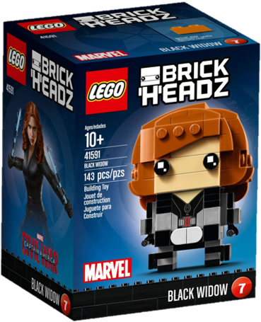 41591 Black Widow - Lego Brickheadz Black Widow (621x600), Png Download