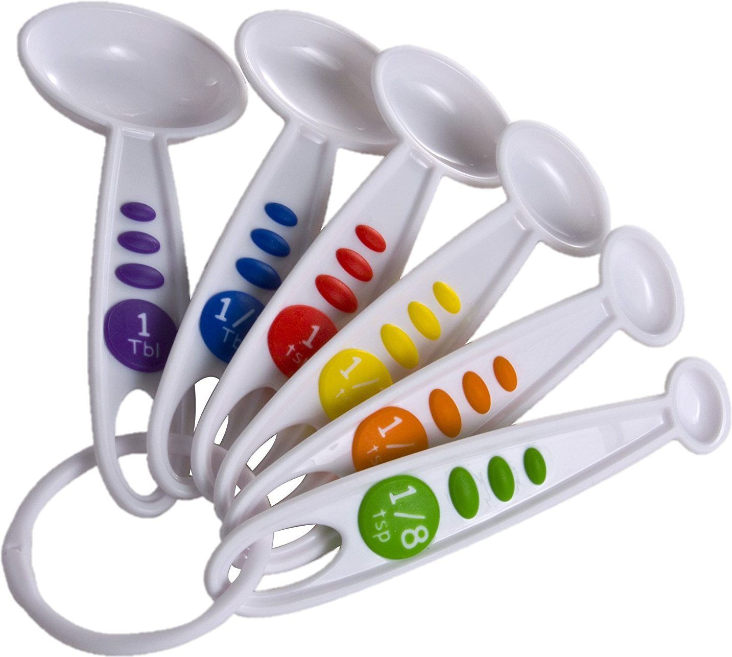 Six Piece Measuring Spoon Set (1500x1357), Png Download