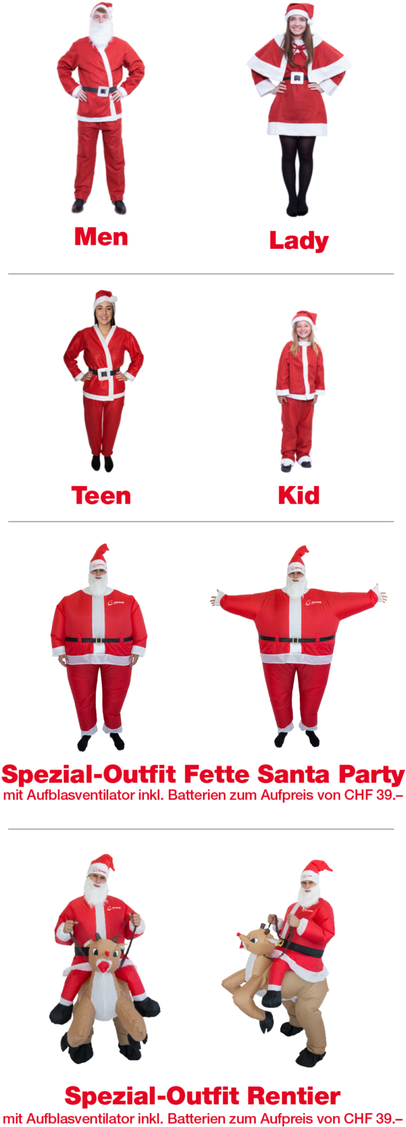 Santa Outfits - Standing (600x1680), Png Download