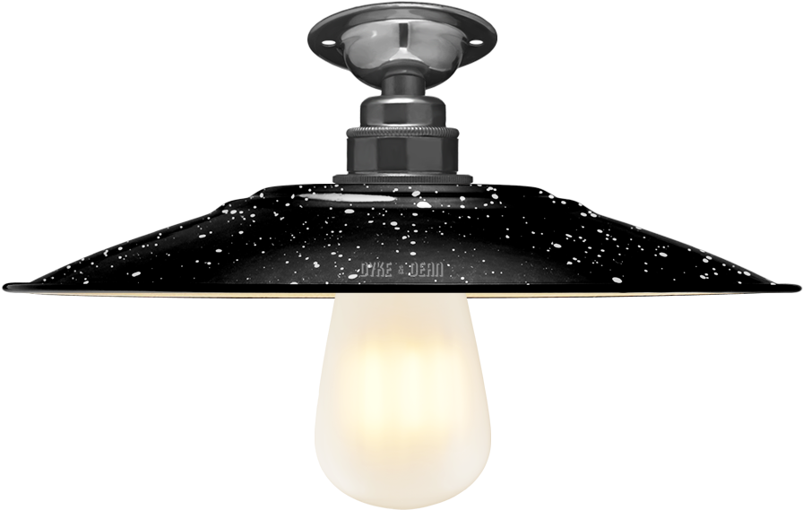 Fixed Flat Black Speckle Enamel Shade - Lampshade (900x900), Png Download