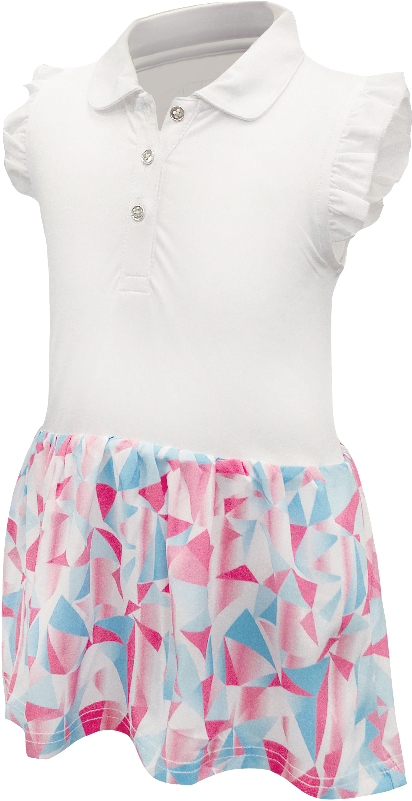 Infant White Polo Onesie Dress With/ Diagonal Color - Infant Bodysuit (3000x3000), Png Download