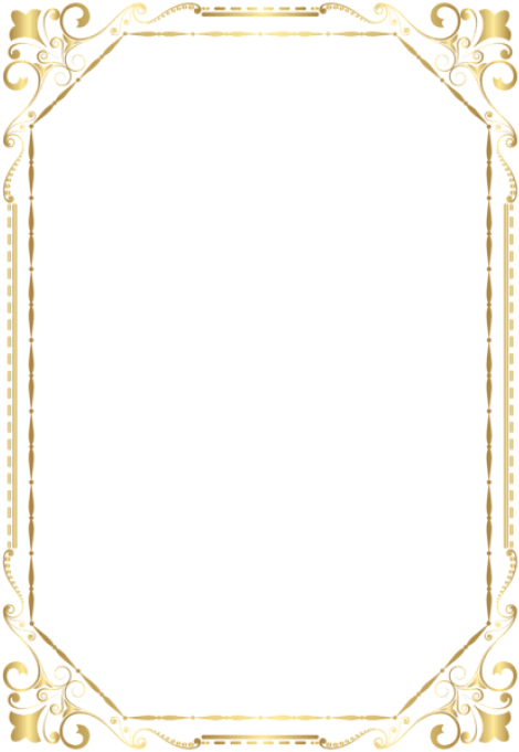 Free Png Border Frame Golden Png Images Transparent - A4 Certificate Border Design (480x683), Png Download