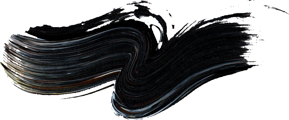 Black Paint Stroke Png - Black Paint Brush Strokes (972x403), Png Download
