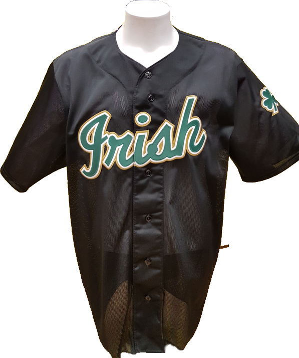 Irish Baseball Jersey Black - Baseball (597x714), Png Download