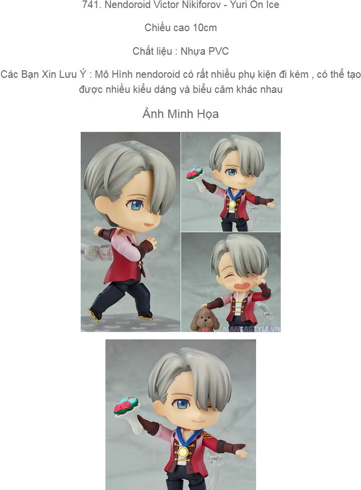 Giới Thiệu Mô Hình Nendoroid Victor Nikiforov - Good Smile Company Nendoroid Yuri On Ice Victor Nikiforov (750x1000), Png Download