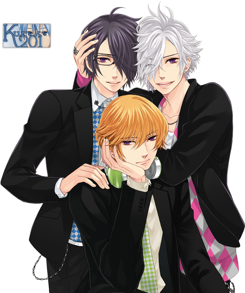 Triplets Azusa, Natsume, Tsubaki From Brothers Conflict - Brothers Conflict Y Diabolik Lovers (900x1030), Png Download