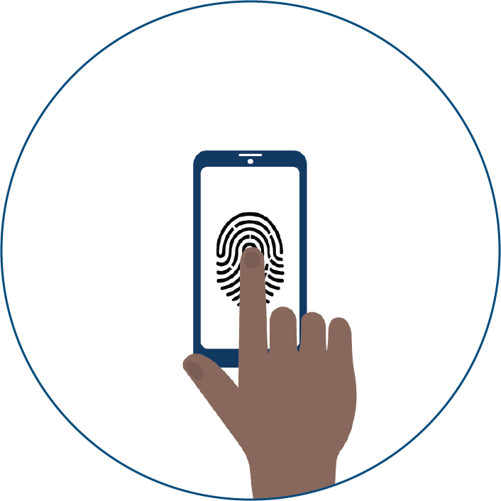 Use Touch Id To Unlock Your Wallet - Circle (706x706), Png Download
