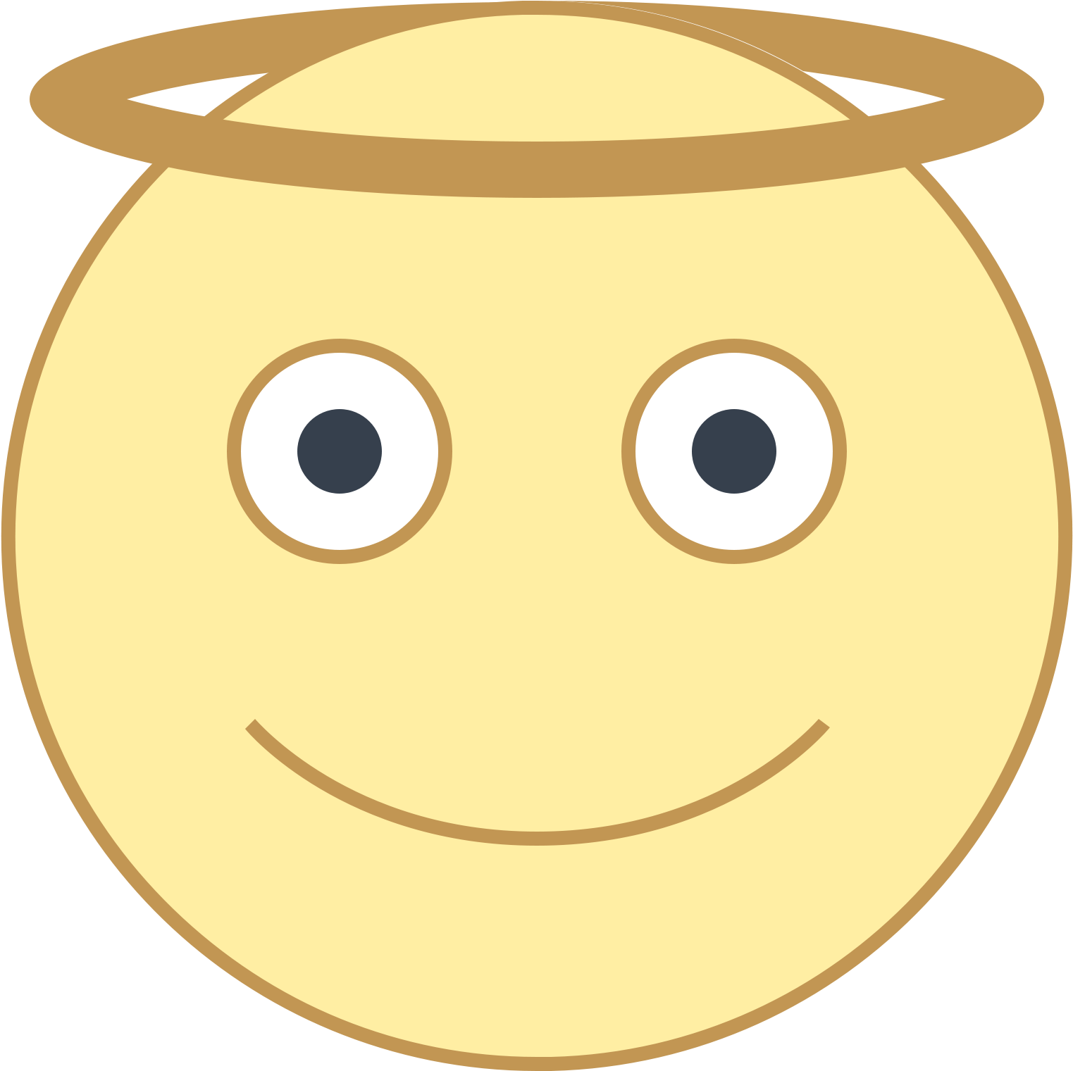 The Angel Icon Is Composed Of A Circle That Appears (1600x1600), Png Download