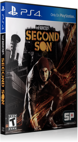 Infamous Second Son Ps4 Replacement Retro Gaming Case (600x600), Png Download