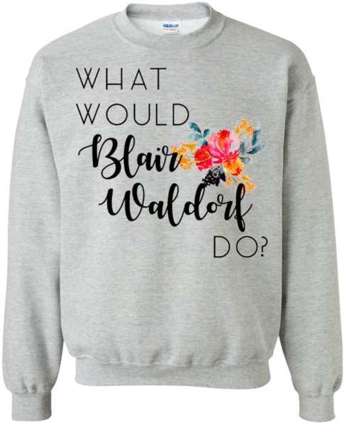 What Would Blair Waldorf Do - Lips Crewneck Black Lipstick Kiss Sweater Valentine's (600x600), Png Download