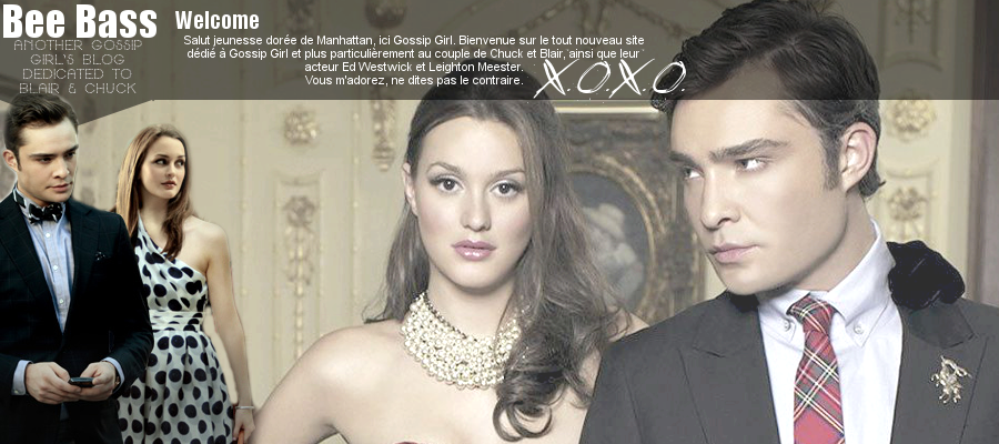 °o - O Bee - Bass O - O° - Blair Waldorf/ Chuck Bass - Leighton Meester And Ed Westwick Photoshoot Elle (900x400), Png Download