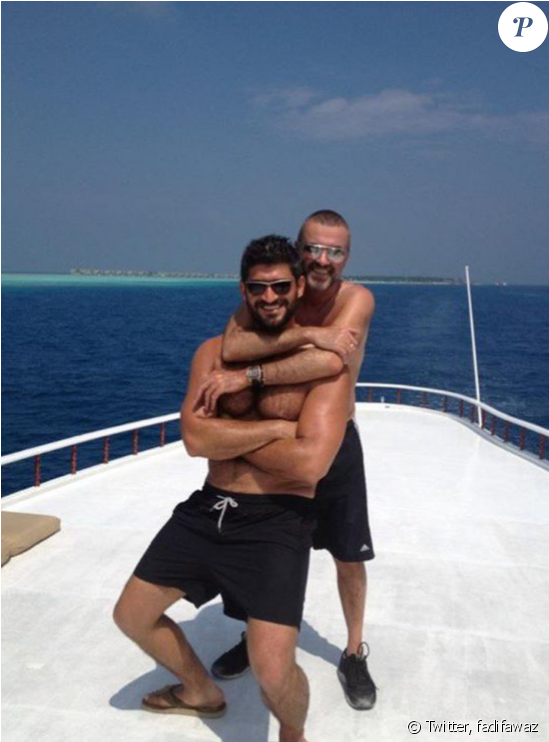 Fadi Fawaz Et Son Amoureux George Michael En Vacances - George Michael And Fadi Fawaz (950x741), Png Download