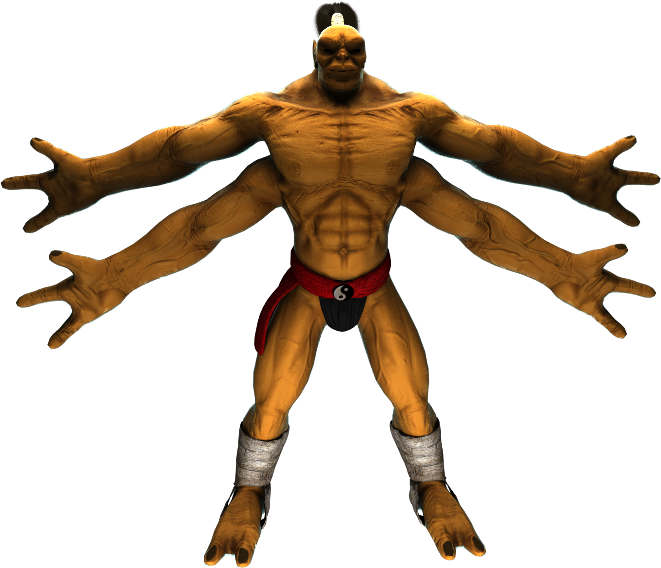 Ok This Kind Of Represents The Best I Can Get It - Mortal Kombat Goro Obj (1400x1400), Png Download