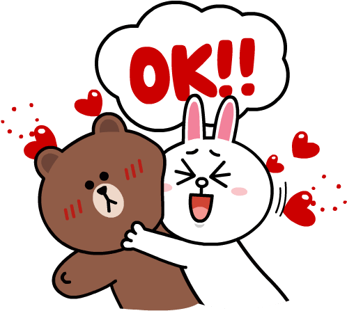 Brown & Cony Sweet Love - Brown And Cony Ok (618x618), Png Download