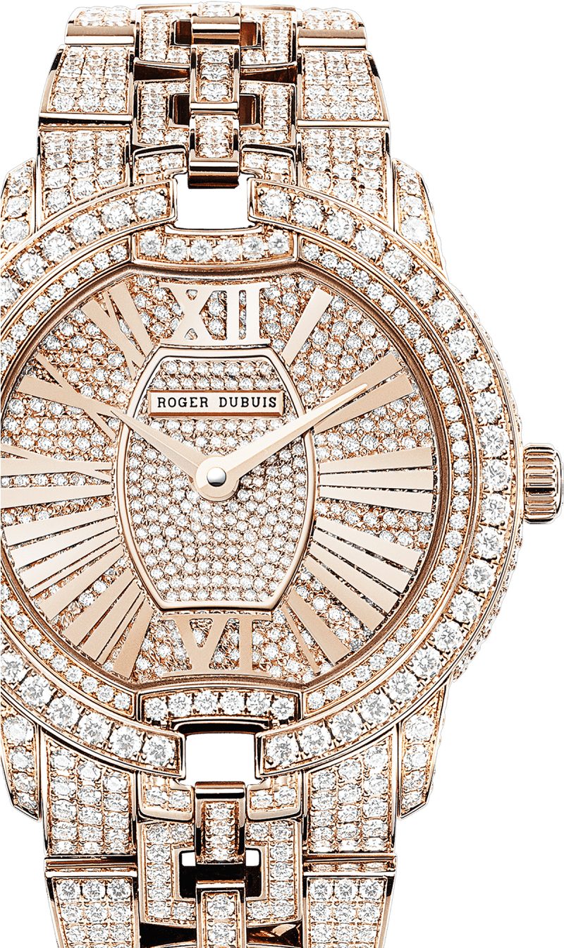 Pink Gold Fully Paved With Diamonds (820x1352), Png Download