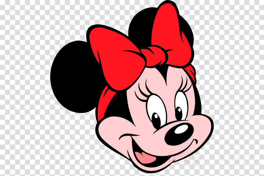 Minnie Mouse Head Clipart Minnie Mouse Mickey Mouse - Minnie Mouse Head Red (900x600), Png Download