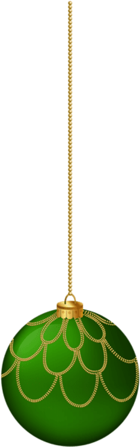 Free Png Green Hanging Christmas Ball Png Png Images - Portable Network Graphics (480x1493), Png Download