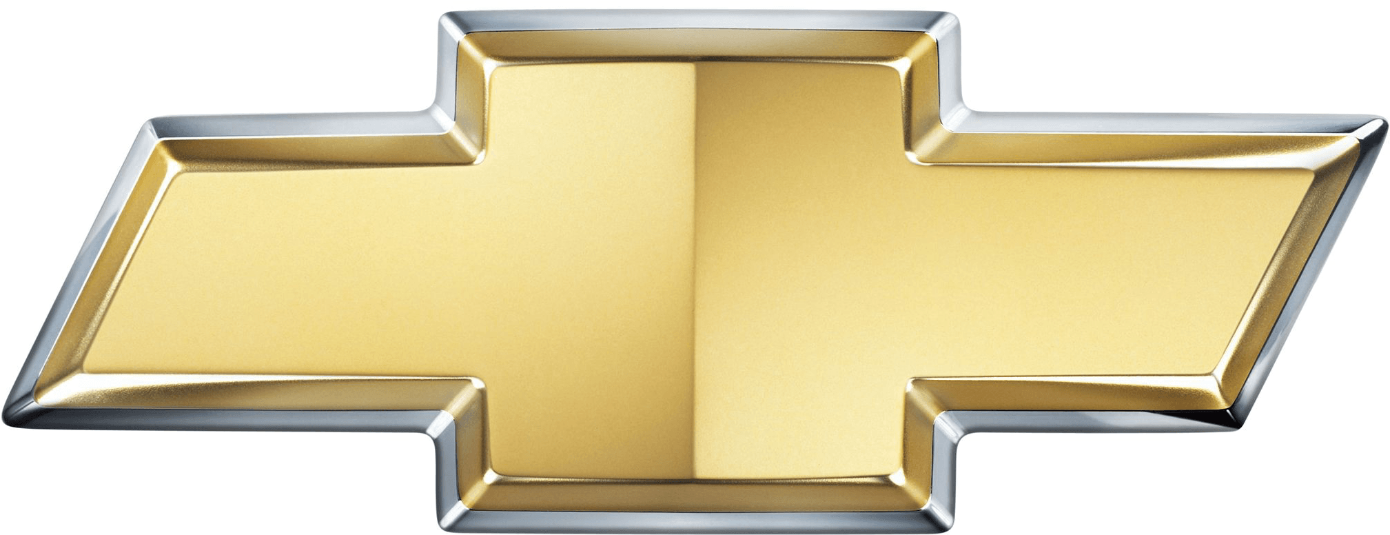 Chevrolet Malibu Car Bow - Chevy Gold Bowtie Metal Sign (2048x775), Png Download